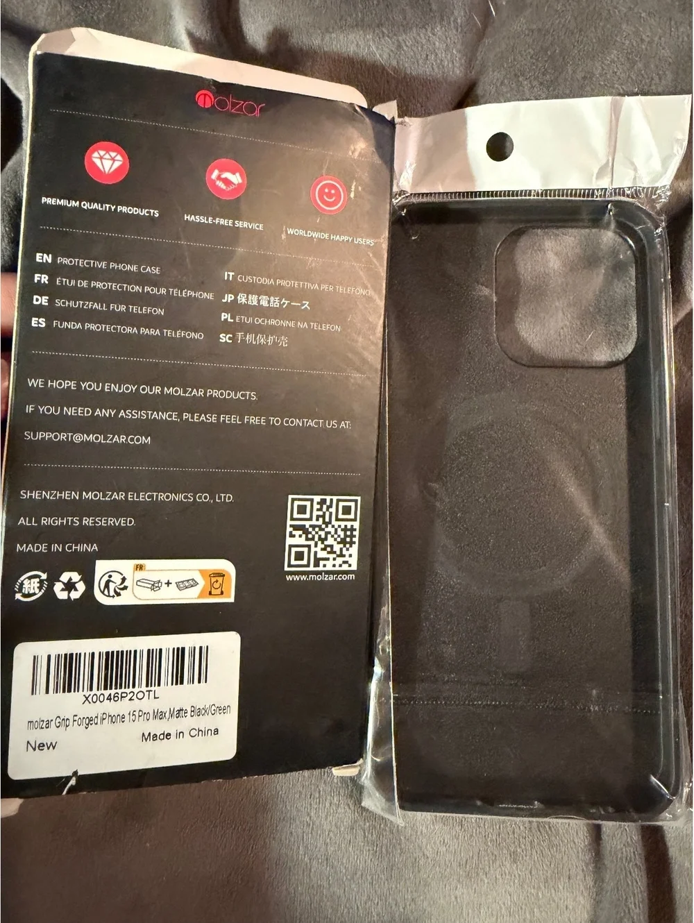 Molzar Grip Forged Phone Case for iPhone 15 Pro Max Matte